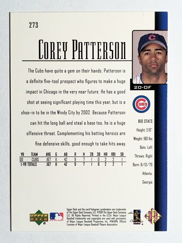 2001 Upper Deck #273 Corey Patterson SR