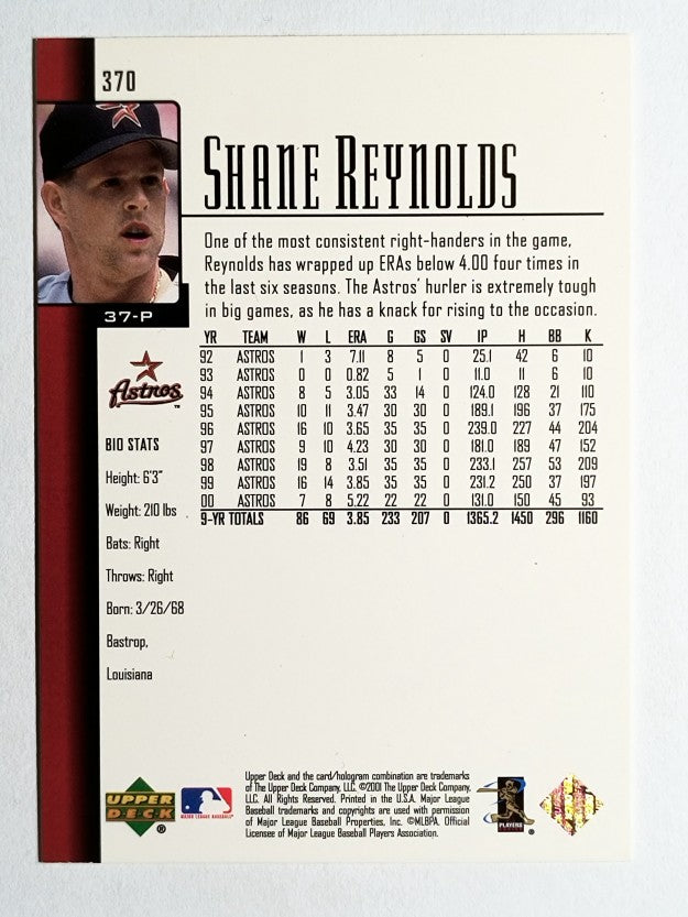 2001 Upper Deck #370 Shane Reynolds