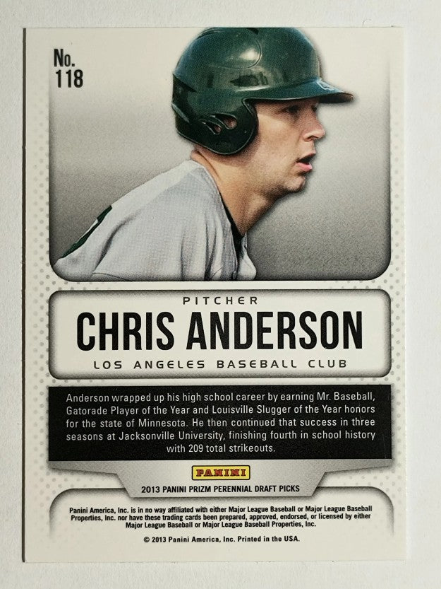 2013 Panini Prizm Perennial Draft Picks #118 Chris Anderson DC