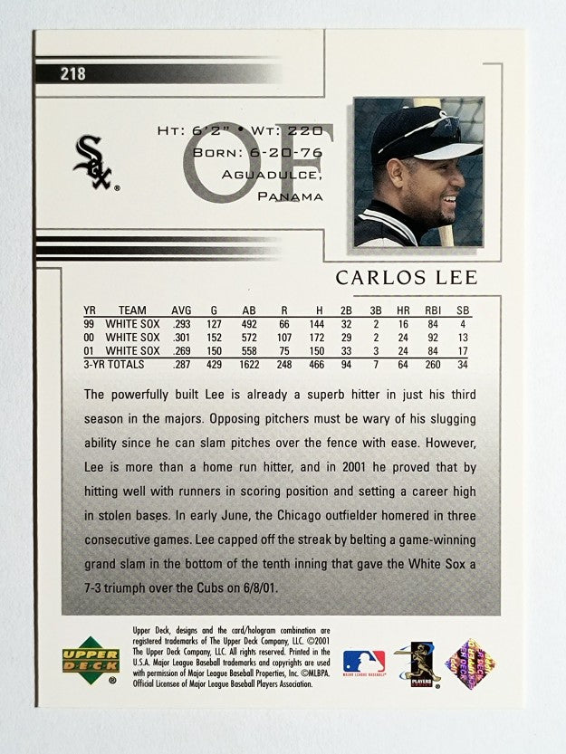 2002 Upper Deck #218 Carlos Lee