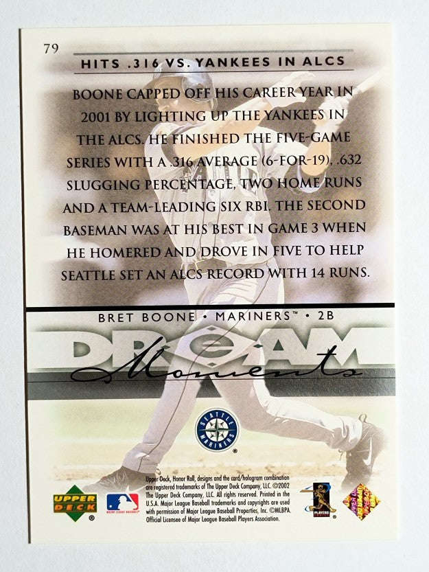 2002 Upper Deck Honor Roll #79 Bret Boone