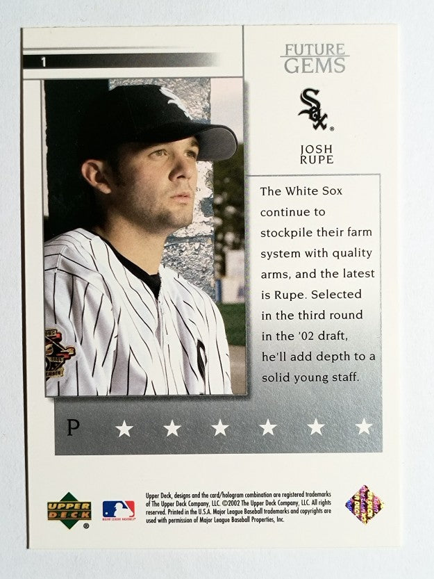 2002 Upper Deck Prospect Premieres #1 Josh Rupe XRC