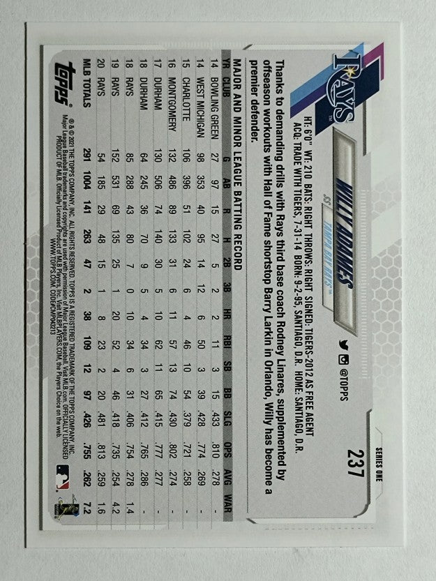 2021 Topps #237 Willy Adames