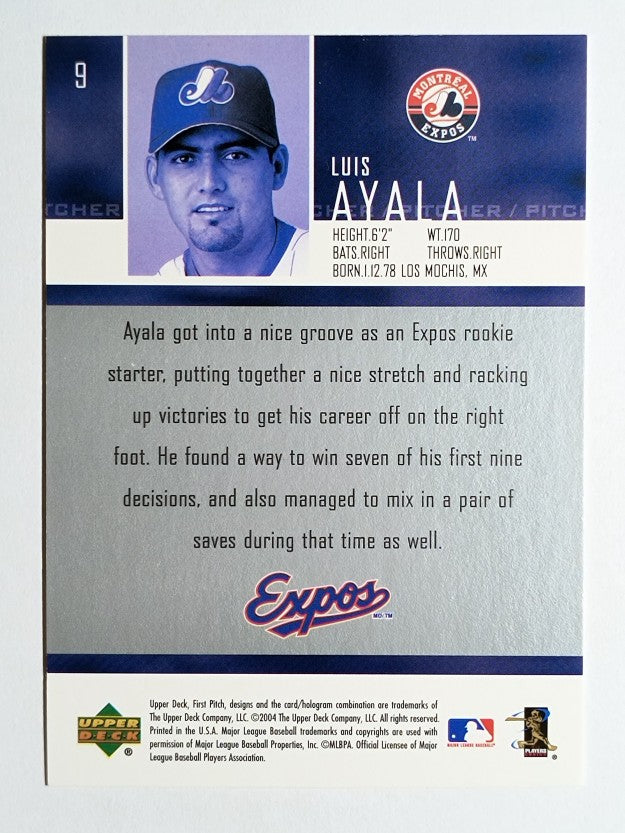 2004 Upper Deck First Pitch #9 Luis Ayala SR