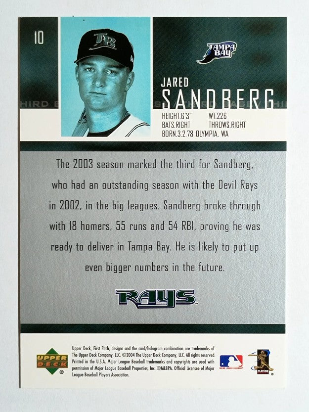 2004 Upper Deck First Pitch #10 Jared Sandberg SR