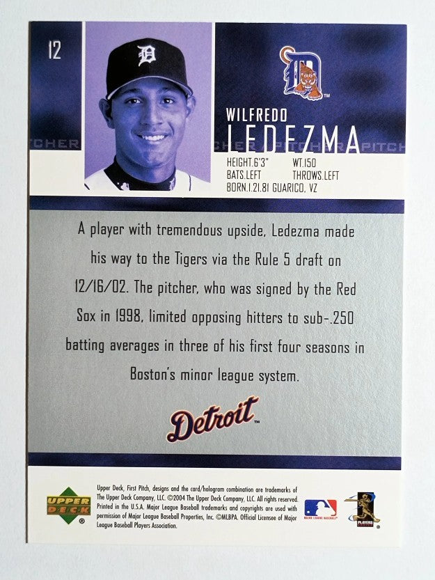 2004 Upper Deck First Pitch #12 Wilfredo Ledezma SR
