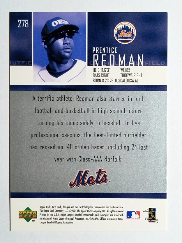 2004 Upper Deck First Pitch #278 Prentice Redman SP
