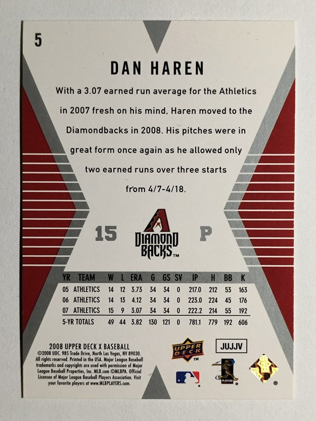 2008 Upper Deck X #5 Dan Haren