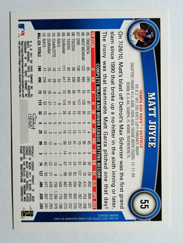 2011 Topps #55 Matt Joyce