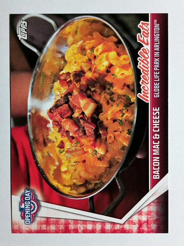 2017 Topps Opening Day Incredible Eats #IE15 Bacon Mac & Cheese