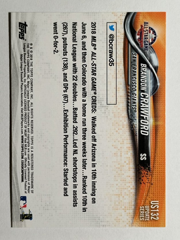 2018 Topps Update #US132 Brandon Crawford AS