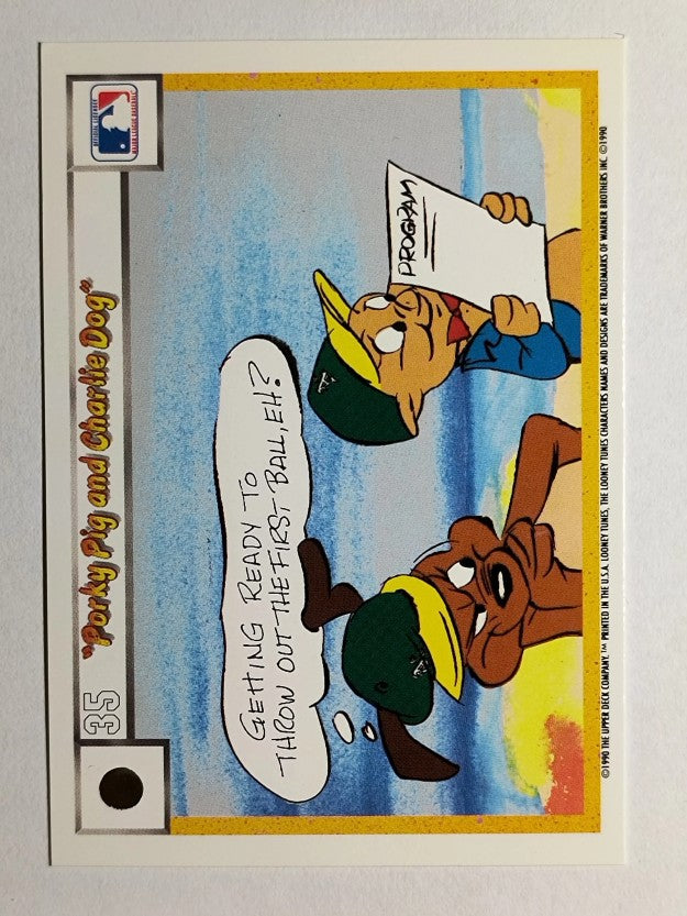 1990 Upper Deck Comic Ball #20 Porky Pig/Charlie the Dog