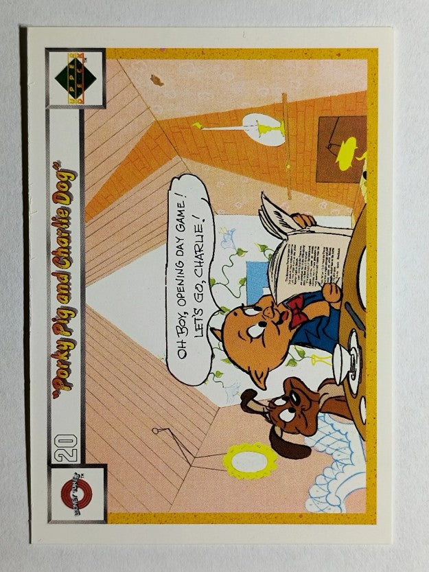 1990 Upper Deck Comic Ball #20 Porky Pig/Charlie the Dog