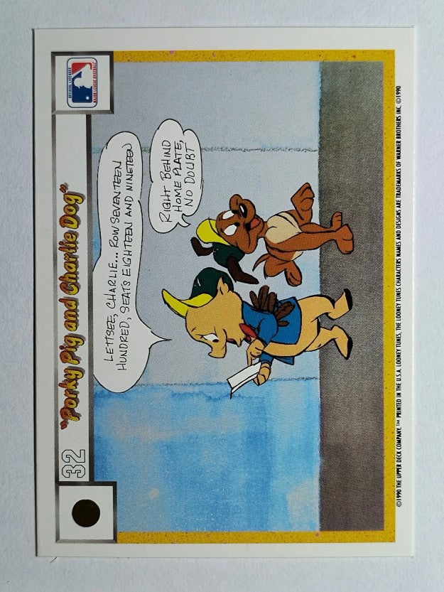 1990 Upper Deck Comic Ball #23 Porky Pig/Charlie the Dog