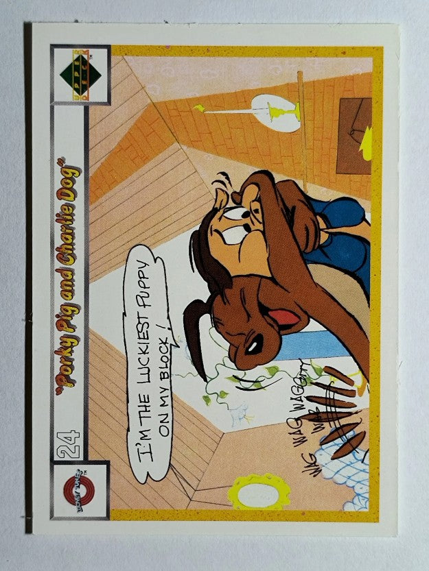 1990 Upper Deck Comic Ball #24 Porky Pig/Charlie the Dog