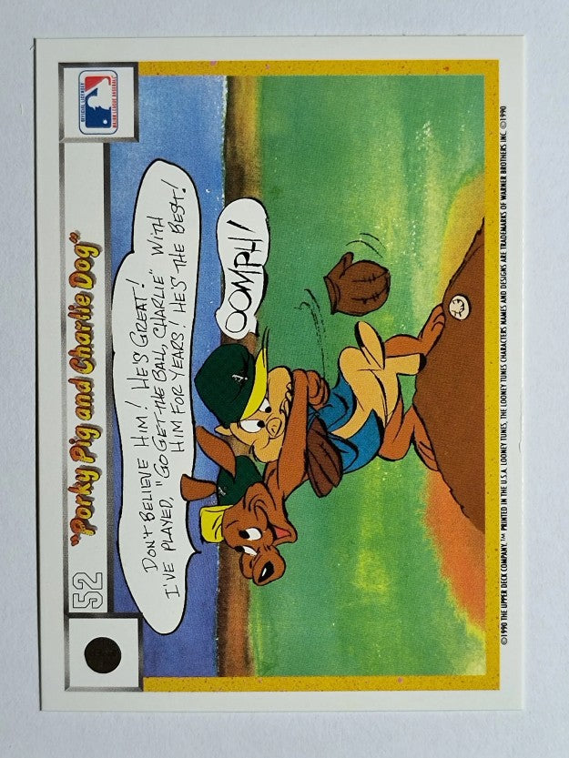 1990 Upper Deck Comic Ball #37 Porky Pig/Charlie the Dog