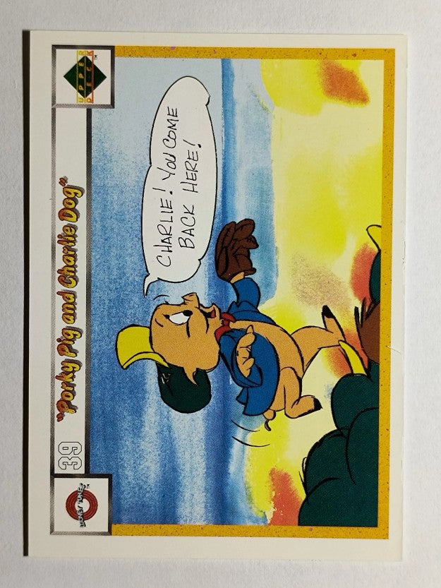1990 Upper Deck Comic Ball #39 Porky Pig/Charlie the Dog