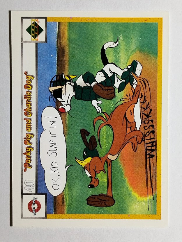 1990 Upper Deck Comic Ball #40 Porky Pig/Charlie the Dog