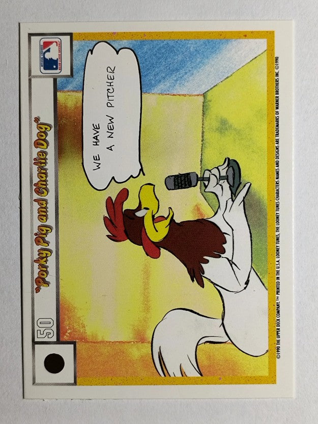 1990 Upper Deck Comic Ball #41 Porky Pig/Charlie the Dog