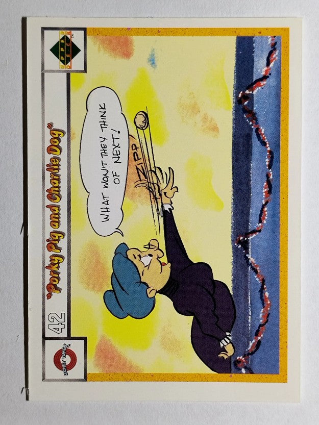 1990 Upper Deck Comic Ball #42 Porky Pig/Charlie the Dog