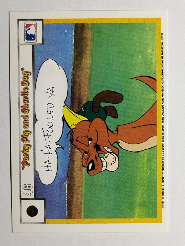1990 Upper Deck Comic Ball #43 Porky Pig/Charlie the Dog