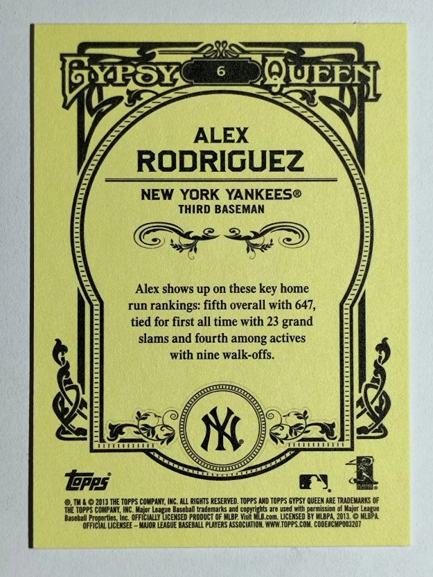 2013 Topps Gypsy Queen #6 Alex Rodriguez
