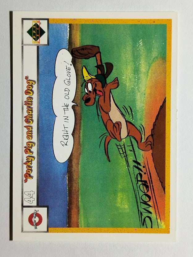 1990 Upper Deck Comic Ball #44 Porky Pig/Charlie the Dog