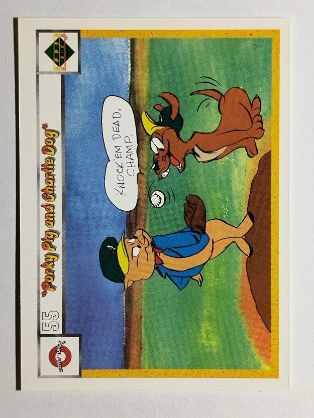 1990 Upper Deck Comic Ball #55 Porky Pig/Charlie the Dog