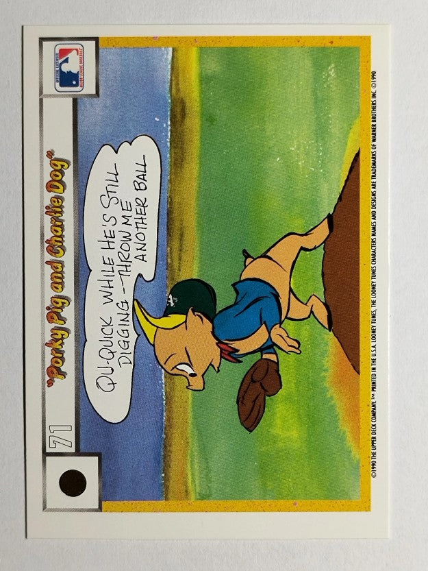 1990 Upper Deck Comic Ball #56 Porky Pig/Charlie the Dog