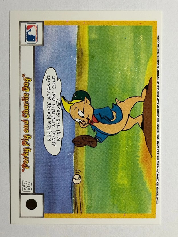 1990 Upper Deck Comic Ball #58 Porky Pig/Charlie the Dog