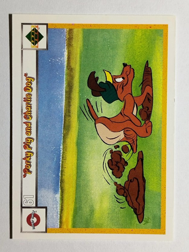 1990 Upper Deck Comic Ball #61 Porky Pig/Charlie the Dog