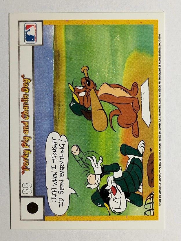1990 Upper Deck Comic Ball #73 Porky Pig/Charlie the Dog