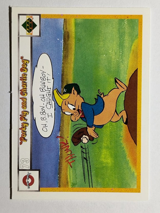 1990 Upper Deck Comic Ball #73 Porky Pig/Charlie the Dog
