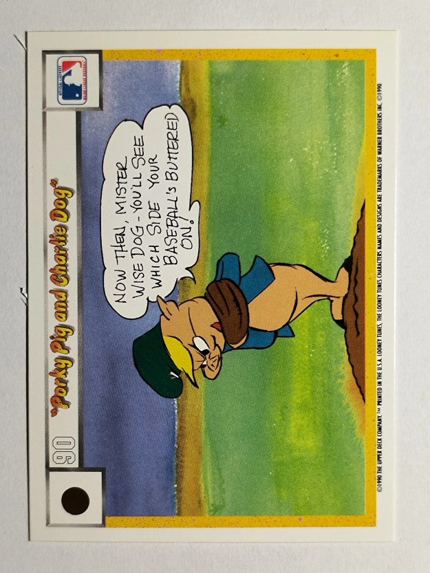 1990 Upper Deck Comic Ball #75 Porky Pig/Charlie the Dog
