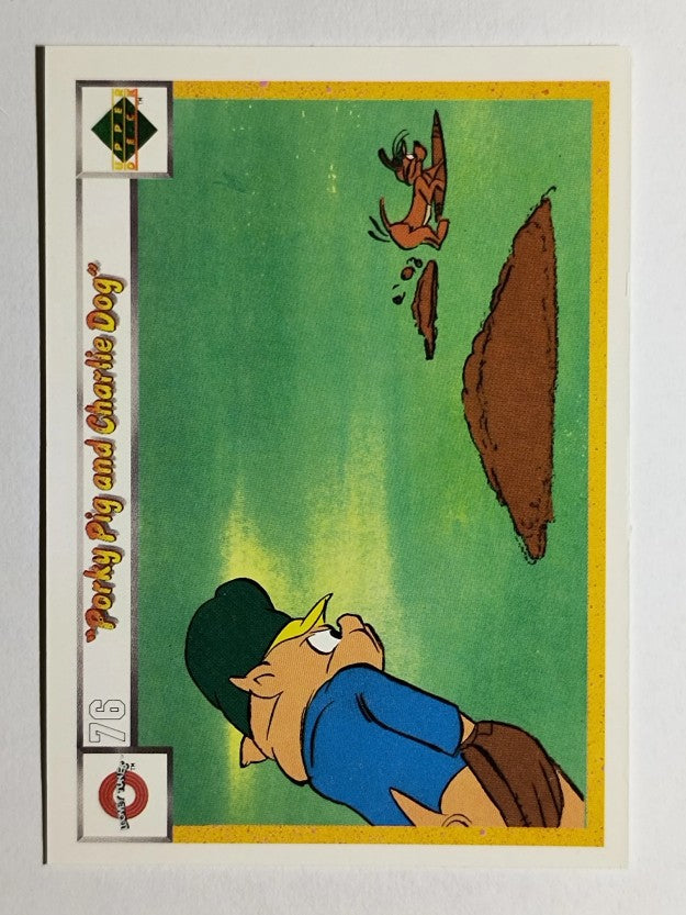 1990 Upper Deck Comic Ball #76 Porky Pig/Charlie the Dog