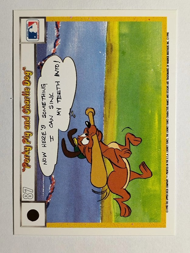 1990 Upper Deck Comic Ball #78 Porky Pig/Charlie the Dog