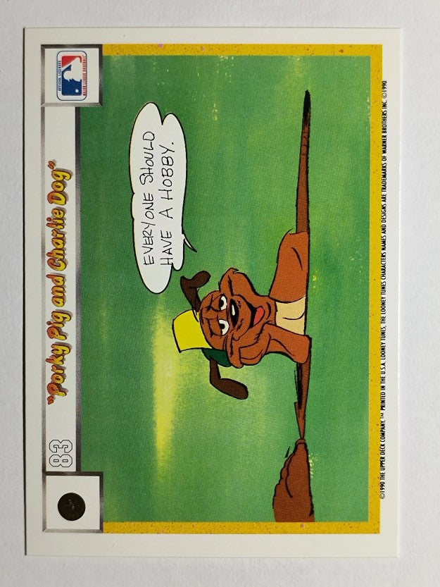 1990 Upper Deck Comic Ball #80 Porky Pig/Charlie the Dog