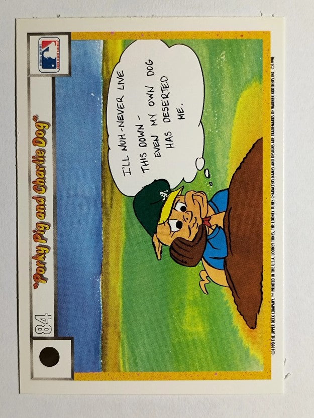 1990 Upper Deck Comic Ball #81 Porky Pig/Charlie the Dog