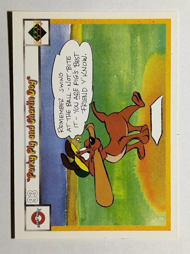 1990 Upper Deck Comic Ball #93 Porky Pig/Charlie the Dog/Magnetic Field