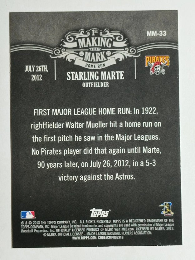 2013 Topps Making Their Mark #MM33 Starling Marte