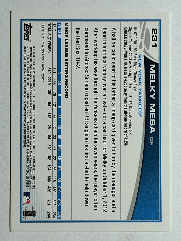 2013 Topps Mini #231 Melky Mesa