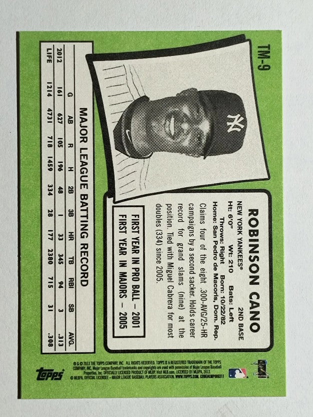 2013 Topps Update '71 Topps Minis #TM9 Robinson Cano
