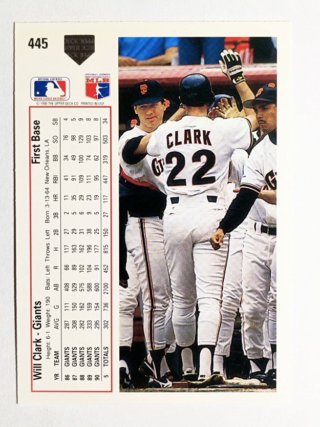 1991 Upper Deck #445 Will Clark