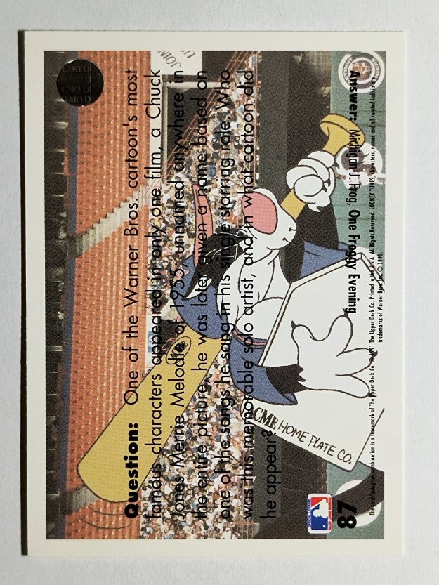 1991 Upper Deck Comic Ball 2 #87 Batting Twoubles
