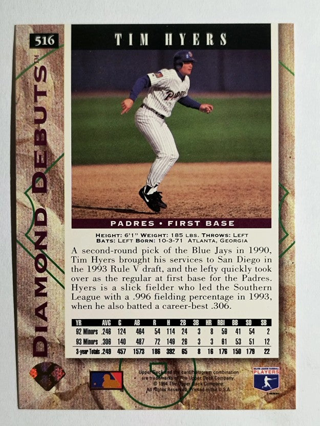 1994 Upper Deck #516 Tim Hyers RC