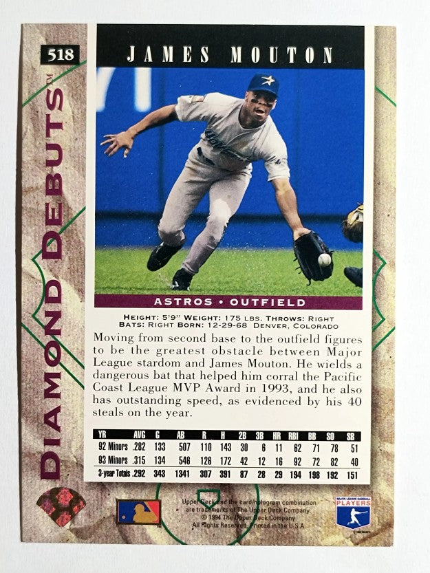 1994 Upper Deck #518 James Mouton