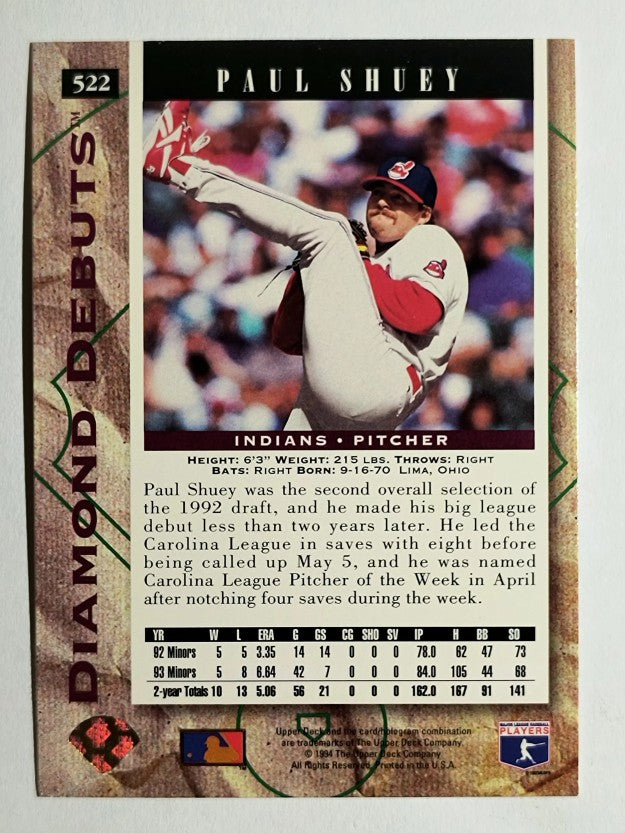 1994 Upper Deck #522 Paul Shuey DD