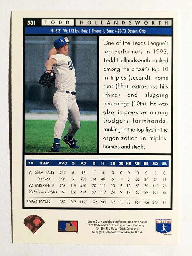 1994 Upper Deck #531 Todd Hollandsworth