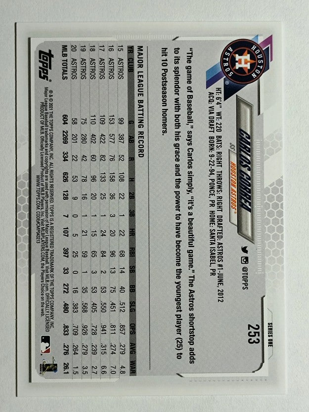 2021 Topps #253 Carlos Correa