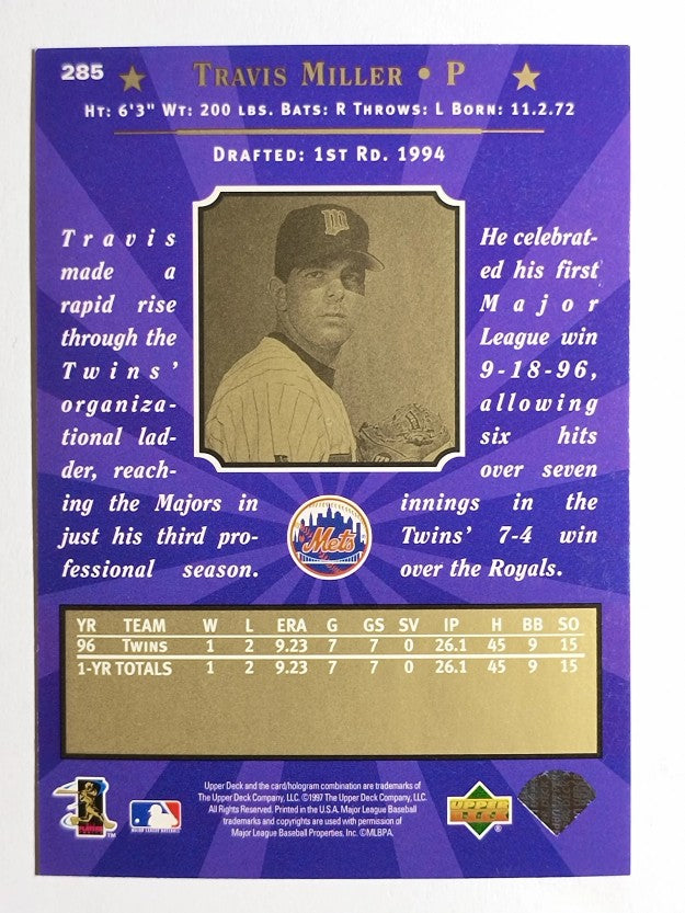 1997 Upper Deck #285 Travis Miller